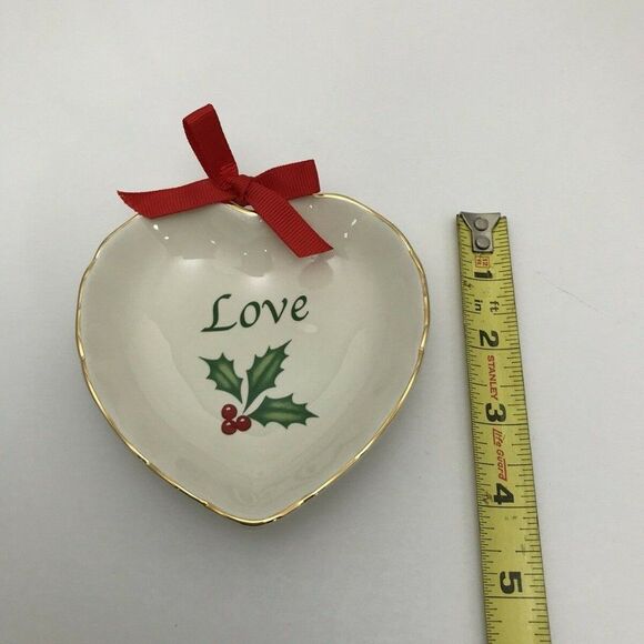 Lenox Holiday Sentiment Pair Tray and Trinket Dish - Picture 4 of 12